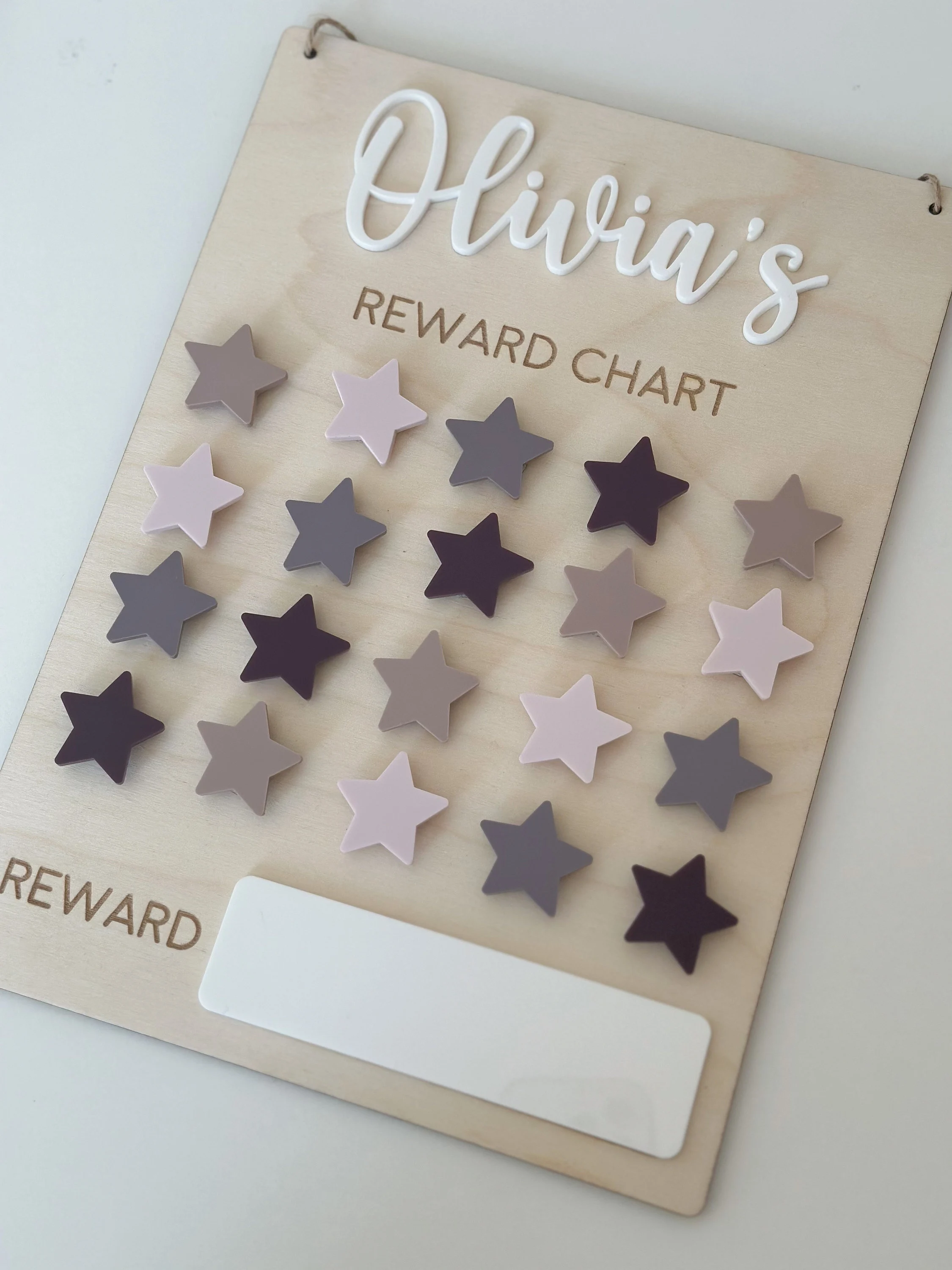 Personalised Reusable Wooden Star Reward Chart image 11